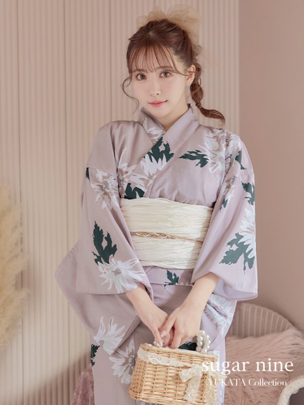 画像3: 【浴衣セール！】【即日発送】 くすみピンク地xニュアンスフラワー 牡丹柄 浴衣【浴衣３点セット 浴衣/帯/下駄】[YMT]