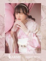【即日発送！】【浴衣】大人スウィート/ピンク地x百合浴衣  OBI-siwa-200-kj-13-OW / HIMO-900-yn-8-P / YA-1079-kj-5-W / HEKO-800-sb-4-P / GETA-02-ok-5-P [YMT]