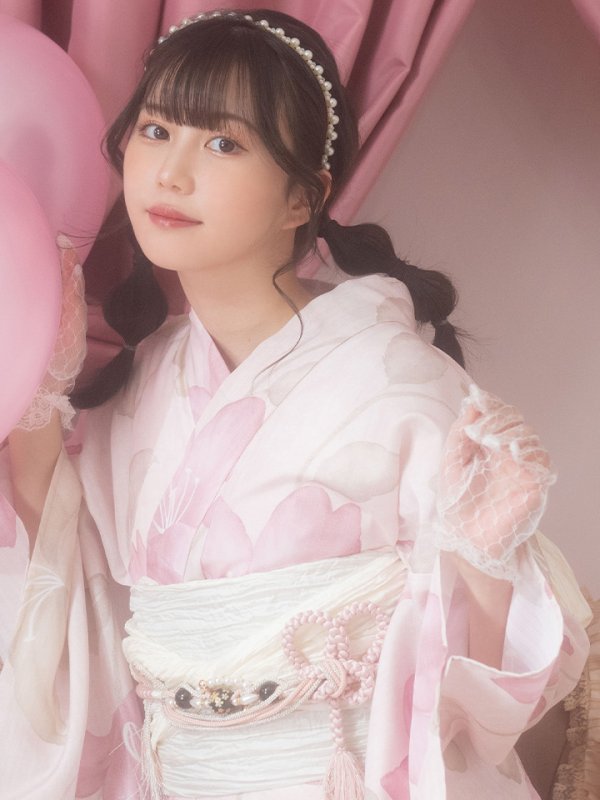 画像6: 【即日発送！】【浴衣】大人スウィート/ピンク地x百合浴衣【浴衣３点セット 浴衣/帯/下駄】[FB02]