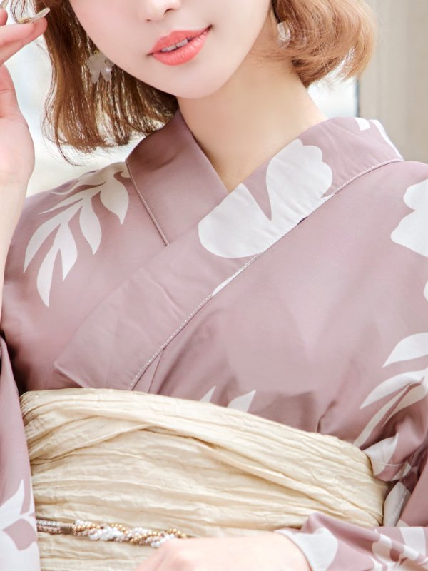 画像6: 【浴衣セール！】【即日発送】 ブラウン地xシルエットフラワー 牡丹柄浴衣【浴衣３点セット 浴衣/帯/下駄】[YMT]