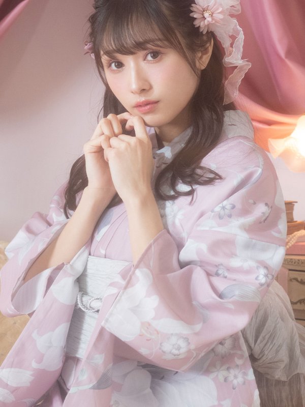 画像7: 【即日発送】【浴衣セール！】【浴衣】大人スウィート/ピンク地に百合の大人浴衣【浴衣３点セット 浴衣/帯/下駄】[YMT]