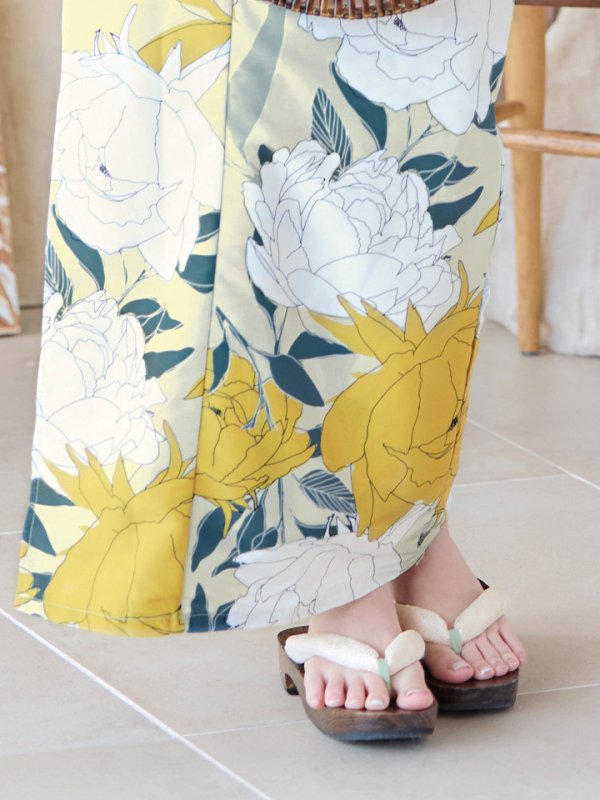 画像8: 【即日発送】レトロモダン牡丹浴衣【浴衣３点セット 浴衣/帯/下駄】[YMT]