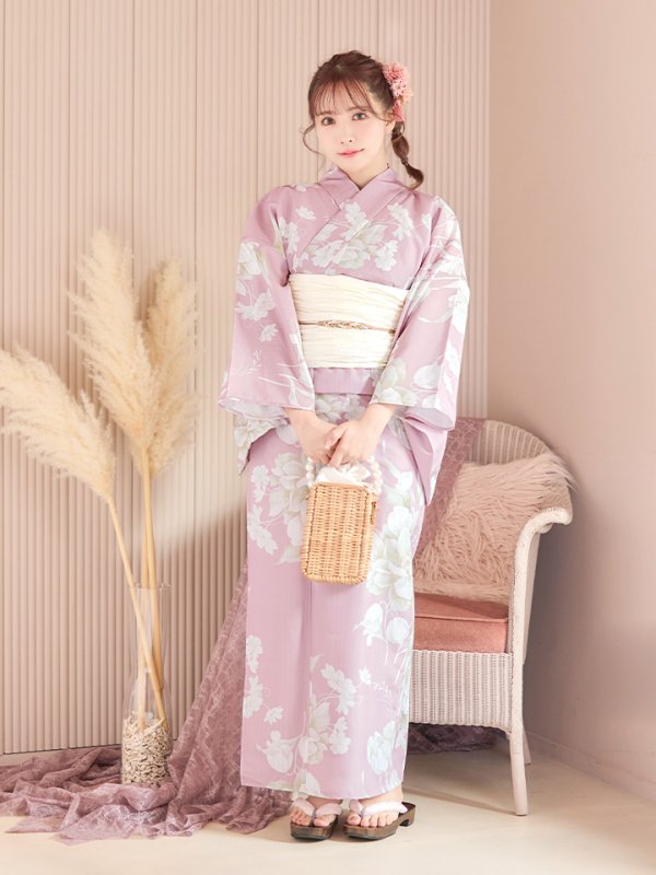 画像4: 【即日発送】【浴衣セール！】【浴衣】大胆な牡丹が咲き誇るピンク地浴衣  【浴衣３点セット 浴衣/帯/下駄】[YMT]