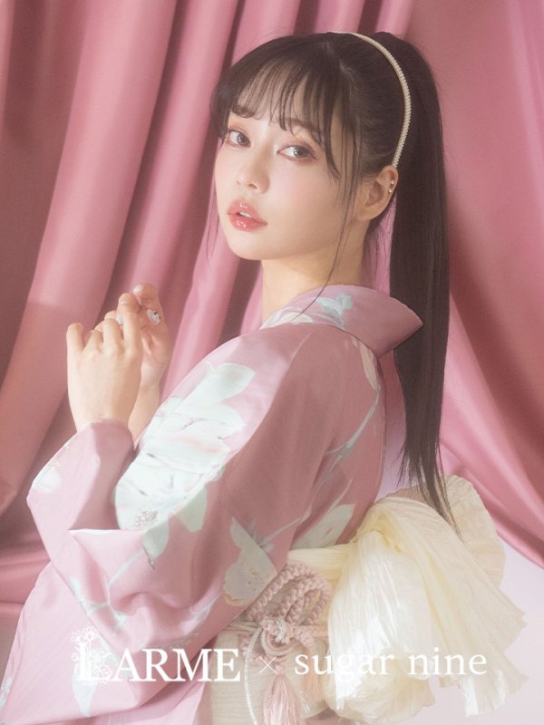 画像3: 【浴衣セール！】【即日発送】【浴衣】大人スウィート/ピンク地フラワー浴衣【浴衣３点セット 浴衣/帯/下駄】[OF04]