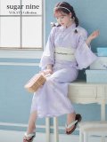 【浴衣セール！】【即日発送】 ライラックの可憐な花浴衣 OBI-siwa-200-kj-13-OW / HIMO-900-yn-4-GYxGY / YA-1079-kj-3-W / HEKO-800-sb-5-W / GETA-02-ok-3-LBL[YMT]