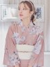 画像17: 大人スウィート/くすみピンク椿浴衣【浴衣３点セット 浴衣/帯/下駄】OBI-siwa-200-kj-13-OW / HIMO-900-yn-8-P / YA-1079-kj-5-W / HEKO-800-sb-5-W / GETA-02-ok-5-P[YMT]