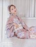 画像3: 大人スウィート/くすみピンク椿浴衣【浴衣３点セット 浴衣/帯/下駄】OBI-siwa-200-kj-13-OW / HIMO-900-yn-8-P / YA-1079-kj-5-W / HEKO-800-sb-5-W / GETA-02-ok-5-P[YMT]