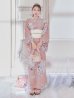 画像4: 大人スウィート/くすみピンク椿浴衣【浴衣３点セット 浴衣/帯/下駄】OBI-siwa-200-kj-13-OW / HIMO-900-yn-8-P / YA-1079-kj-5-W / HEKO-800-sb-5-W / GETA-02-ok-5-P[YMT]