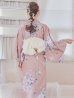 画像8: 大人スウィート/くすみピンク椿浴衣【浴衣３点セット 浴衣/帯/下駄】OBI-siwa-200-kj-13-OW / HIMO-900-yn-8-P / YA-1079-kj-5-W / HEKO-800-sb-5-W / GETA-02-ok-5-P[YMT]
