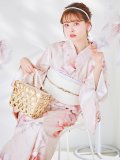 【即日発送】くすみピンクスウィート牡丹浴衣 OBI-siwa-200-kj-13-OW / HIMO-900-yn-8-P / HEKO-800-sb-5-W / YA-1079-kj-7-W / GETA-01-kj-7-P / [/YMT]