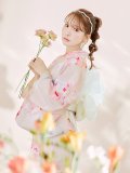 【即日発送！】くすみピンクスウィート牡丹浴衣 OBI-siwa-200-kj-13-OW / HIMO-900-yn-8-P / HEKO-800-sb-5-W / YA-1079-kj-7-W /  GETA-01-kj-7-P/  [YMT]