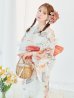 画像9: 【即日発送】アプリコットピンク牡丹浴衣  【浴衣３点セット 浴衣/帯/下駄】OBI-g-500-kj-4-OR / HIMO-902-kj-3-TRC / HEKO-800-sb-5-W / YA-577-kj-P / GETA-01-kj-3-IV /  [YMT]