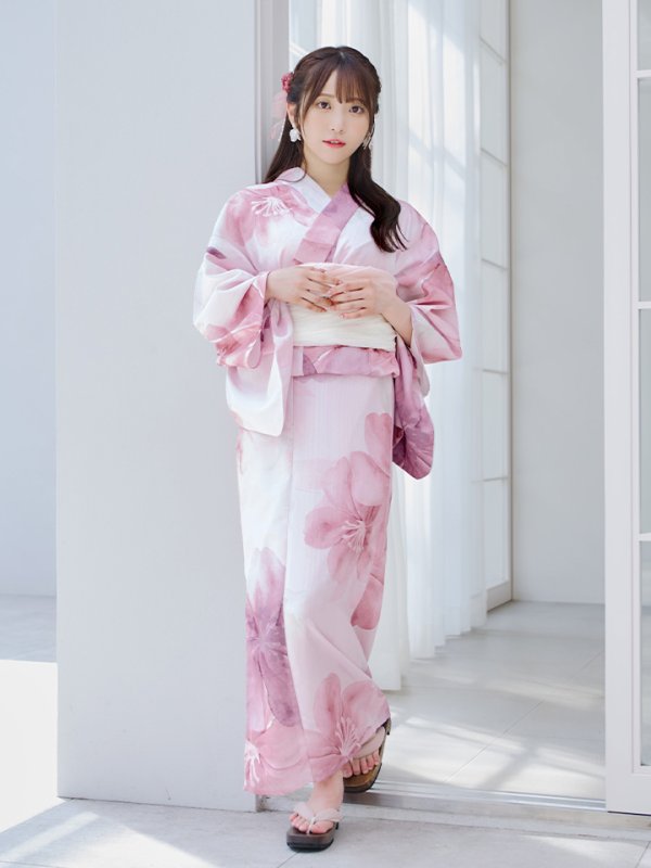 画像4: 【即日発送！】sweetチェリーブロッサム浴衣  【浴衣３点セット 浴衣/帯/下駄】[YMT]