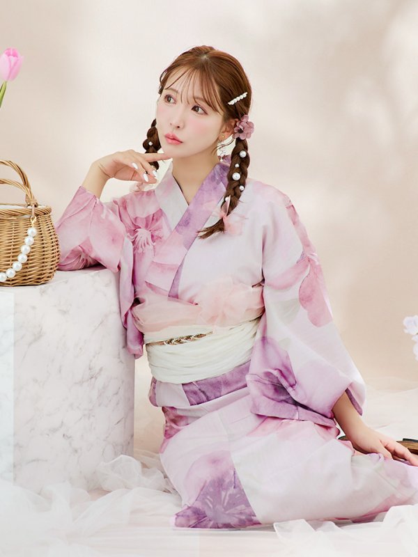 画像5: 【即日発送！】sweetチェリーブロッサム浴衣  【浴衣３点セット 浴衣/帯/下駄】[YMT]