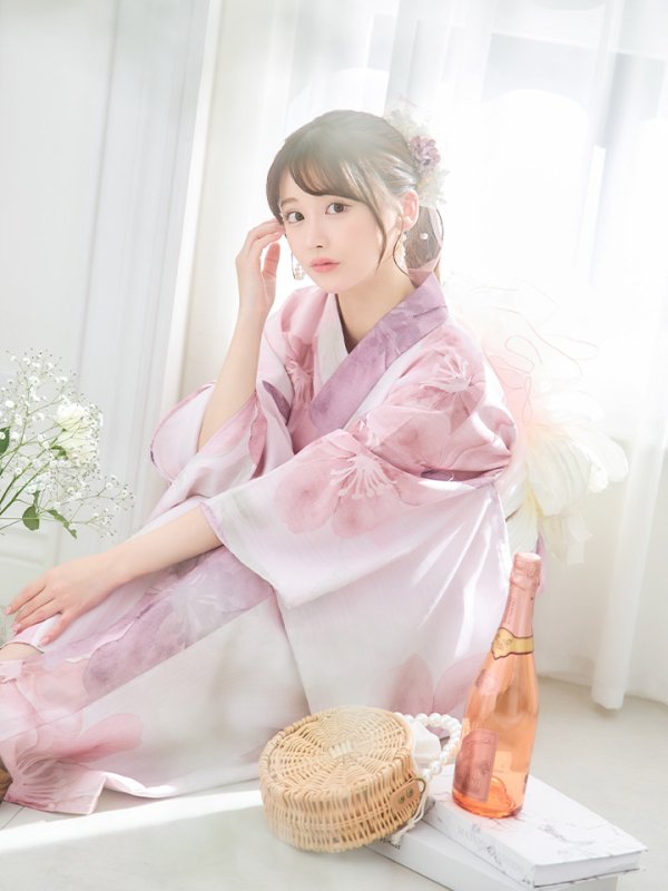 画像12: 【即日発送】sweetチェリーブロッサム浴衣  【浴衣３点セット 浴衣/帯/下駄】[YMT]