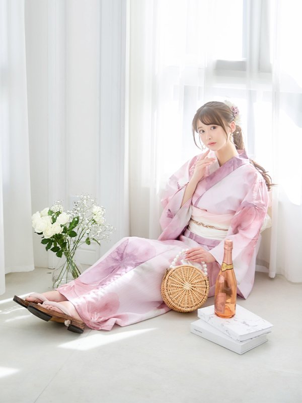 画像5: 【即日発送】sweetチェリーブロッサム浴衣  【浴衣３点セット 浴衣/帯/下駄】[YMT]
