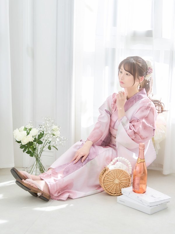 画像7: 【即日発送】sweetチェリーブロッサム浴衣  【浴衣３点セット 浴衣/帯/下駄】[YMT]