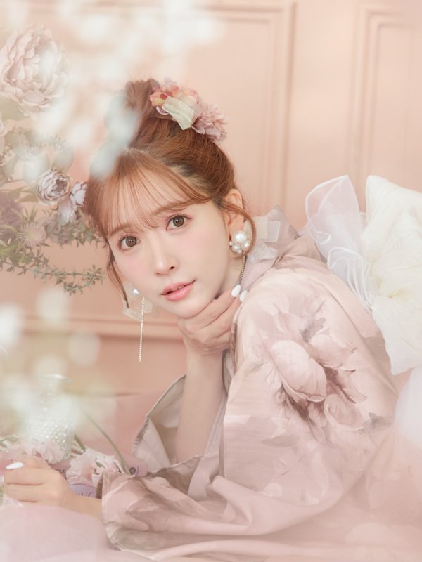 画像13: 【即日発送】アンティークフラワーピンク浴衣  【浴衣３点セット 浴衣/帯/下駄】[YMT]