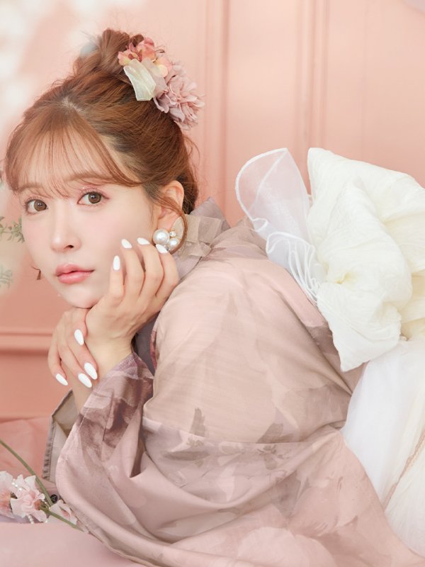 画像20: 【即日発送】アンティークフラワーピンク浴衣  【浴衣３点セット 浴衣/帯/下駄】[YMT]