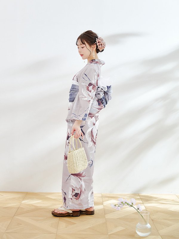 画像10: 【即日発送】【浴衣セール！】ロマンティックピオニー浴衣  【浴衣３点セット 浴衣/帯/下駄】[YMT]