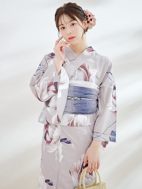 画像3: 【即日発送】【浴衣セール！】ロマンティックピオニー浴衣  【浴衣３点セット 浴衣/帯/下駄】[YMT]