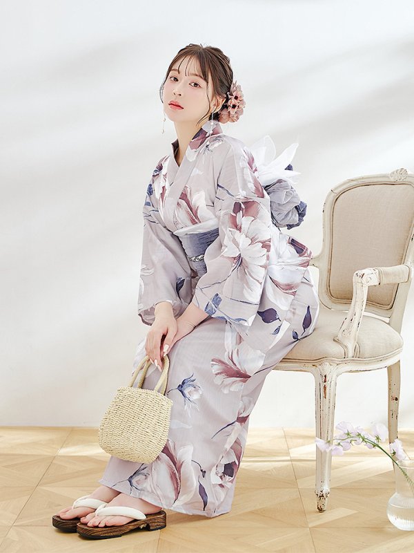 画像7: 【即日発送】【浴衣セール！】ロマンティックピオニー浴衣  【浴衣３点セット 浴衣/帯/下駄】[YMT]