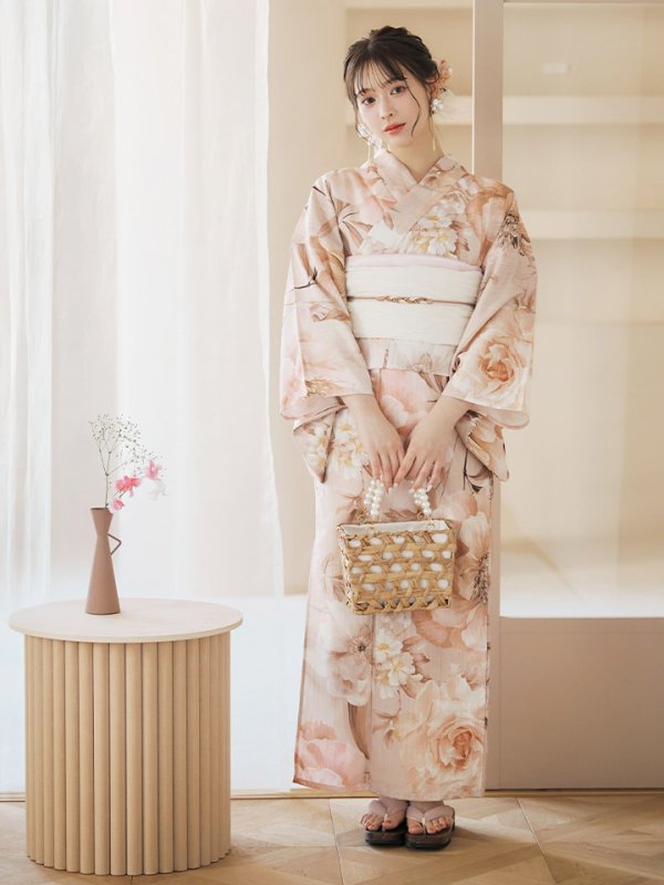画像14: 【即日発送！】くすみピンクスウィート浴衣  【浴衣３点セット 浴衣/帯/下駄】[YMT]