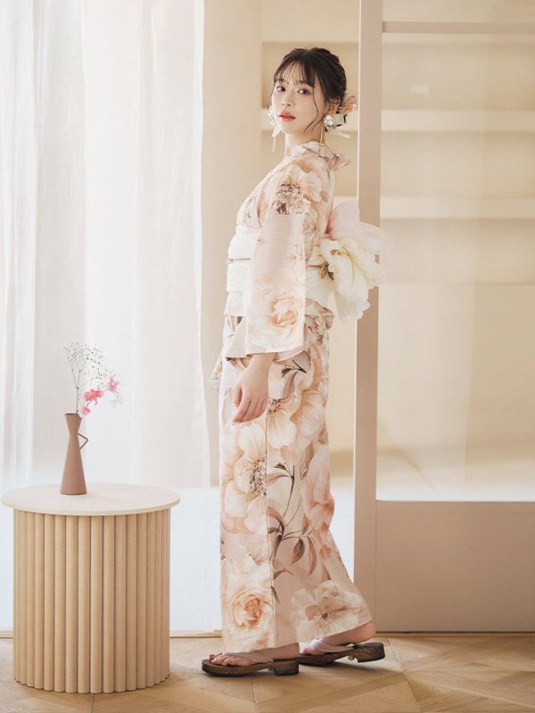 画像17: 【即日発送！】くすみピンクスウィート浴衣  【浴衣３点セット 浴衣/帯/下駄】[YMT]