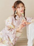 【即日発送！】大人くすみピンクx牡丹浴衣 OBI-siwa-200-kj-13-OW / HIMO-900-yn-8-P / HEKO-800-sb-4-P / YA-74-kn-P / YA-1081-kj-P / GETA-01-kj-7-P [YMT]