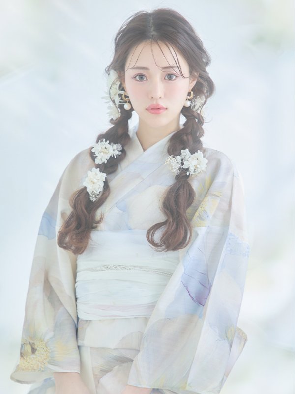 画像12: 【即日発送】アイシーフラワー牡丹浴衣  【浴衣３点セット 浴衣/帯/下駄】[YMT]