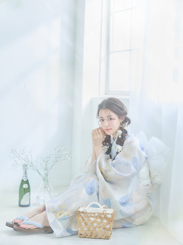 画像15: 【即日発送】アイシーフラワー牡丹浴衣  【浴衣３点セット 浴衣/帯/下駄】[YMT]