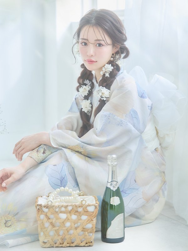 画像17: 【即日発送】アイシーフラワー牡丹浴衣  【浴衣３点セット 浴衣/帯/下駄】[YMT]