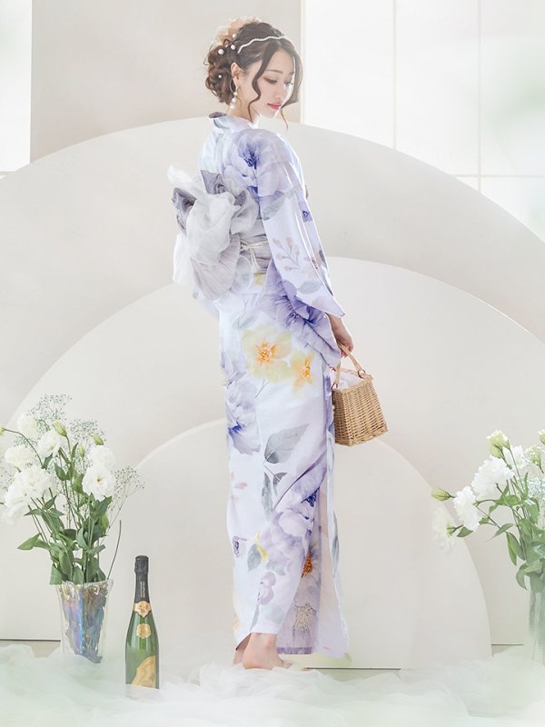 画像10: 【即日発送】シャーベットフラワー牡丹浴衣  【浴衣３点セット 浴衣/帯/下駄】[YMT]
