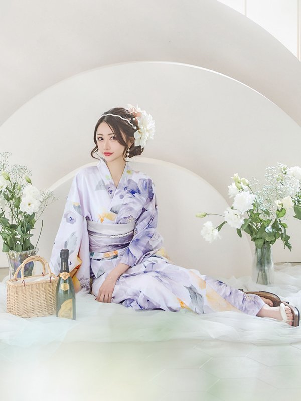 画像12: 【即日発送】シャーベットフラワー牡丹浴衣  【浴衣３点セット 浴衣/帯/下駄】[YMT]