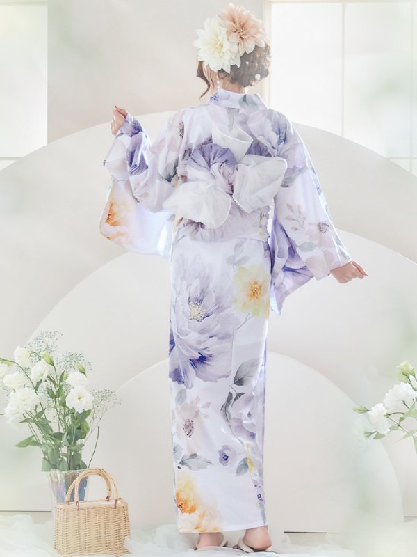 画像21: 【即日発送】シャーベットフラワー牡丹浴衣  【浴衣３点セット 浴衣/帯/下駄】[YMT]