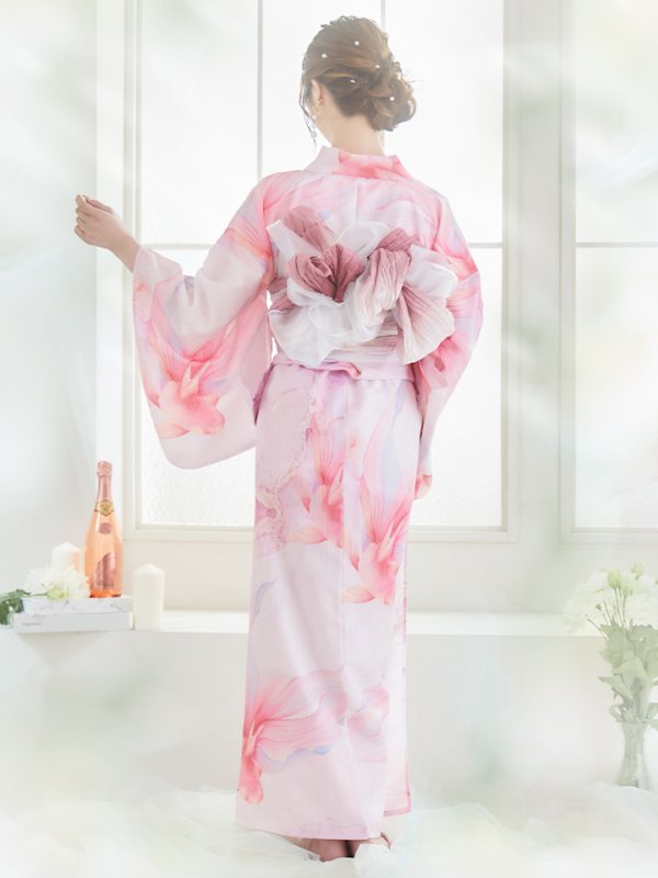 画像5: 【即日発送】ニュアンスピンク金魚浴衣  【浴衣３点セット 浴衣/帯/下駄】[YMT]