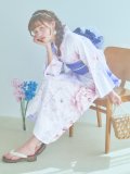 【即日発送】ホワイト×ピオニー浴衣 OBI-g-500-kj-10-BL / HIMO-900-yn-5-IV / HEKO-800-sb-5-W / YA-1079-kj-6-W / GETA-01-kj-3-IV[YMT]