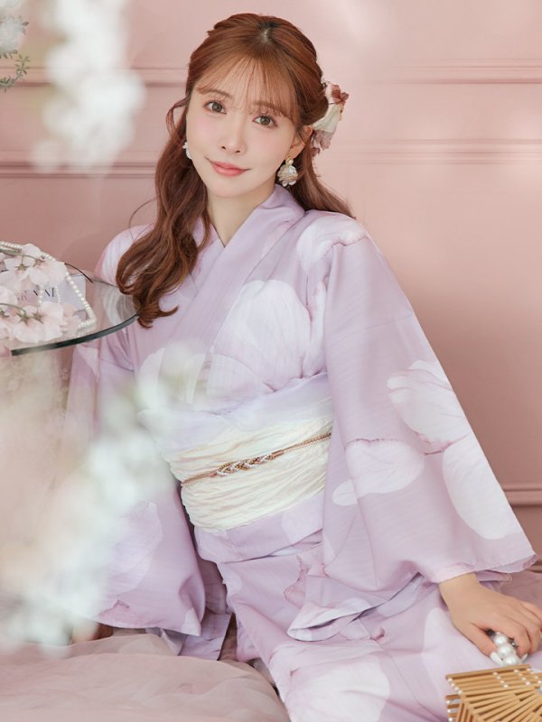 画像5: 【即日発送】くすみピンクブロッサム浴衣  【浴衣３点セット 浴衣/帯/下駄】[YMT]