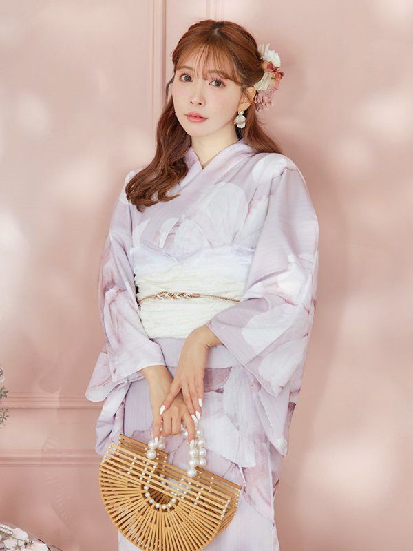 画像15: 【即日発送】くすみピンクブロッサム浴衣  【浴衣３点セット 浴衣/帯/下駄】[YMT]