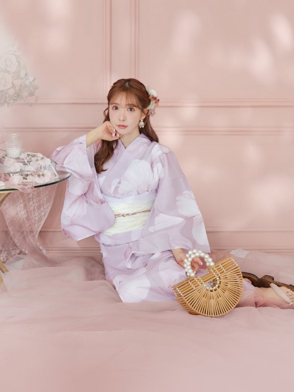 画像16: 【即日発送】くすみピンクブロッサム浴衣  【浴衣３点セット 浴衣/帯/下駄】[YMT]