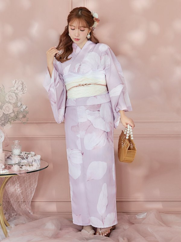 画像12: 【即日発送】くすみピンクブロッサム浴衣  【浴衣３点セット 浴衣/帯/下駄】[YMT]