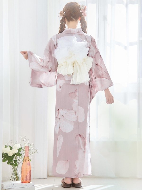 画像18: 【即日発送】くすみピンクブロッサム浴衣  【浴衣３点セット 浴衣/帯/下駄】[YMT]