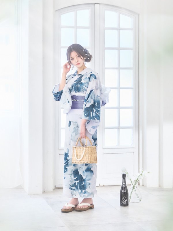 画像13: 【即日発送】グラデーションブルーグリーン浴衣  【浴衣３点セット 浴衣/帯/下駄】[YMT]
