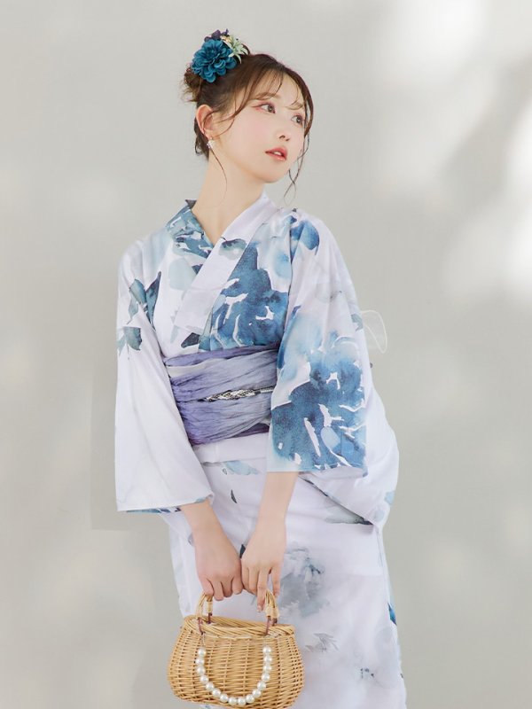 画像13: 【即日発送】グラデーションブルーグリーン浴衣  【浴衣３点セット 浴衣/帯/下駄】[YMT]