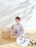 画像14: 【即日発送！】アイシーリリーフラワー浴衣 OBI-g-500-kj-8-GY / HIMO-900-yn-4-GYxGY / HEKO-800-sb-5-W / YA-953-kn-BL / GETA-01-kj-3-IV[YMT]