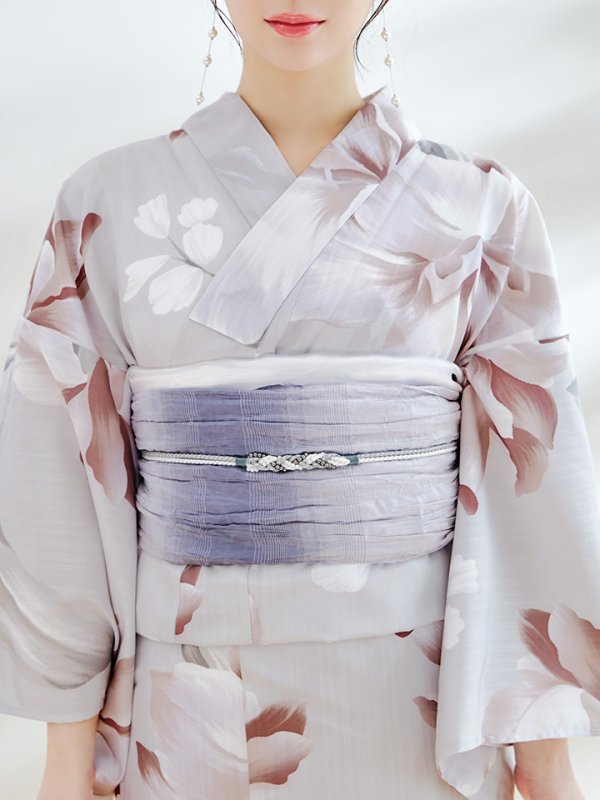 画像16: 【浴衣セール！】【即日発送！】アイシーリリーフラワー浴衣  【浴衣３点セット 浴衣/帯/下駄】[YMT]