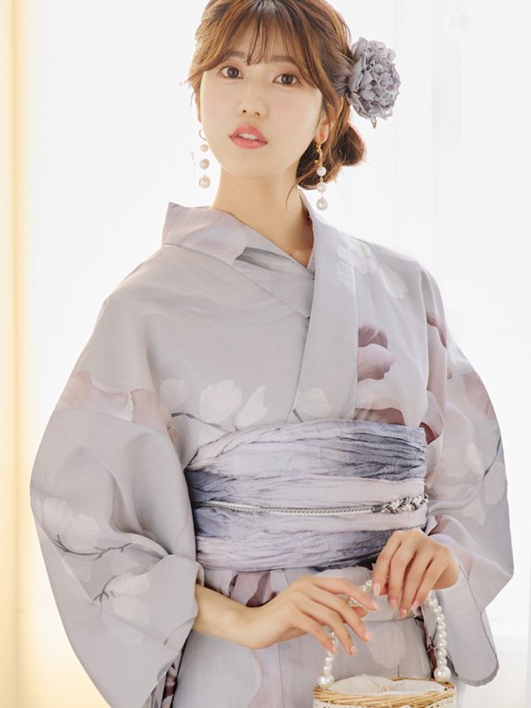 画像19: 【浴衣セール！】【即日発送】アイシーリリーフラワー浴衣  【浴衣３点セット 浴衣/帯/下駄】[YMT]