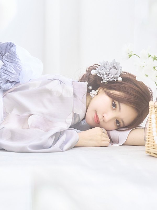 画像15: 【浴衣セール！】【即日発送】アイシーリリーフラワー浴衣  【浴衣３点セット 浴衣/帯/下駄】[YMT]