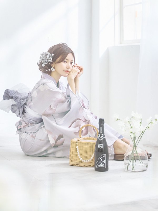 画像16: 【浴衣セール！】【即日発送】アイシーリリーフラワー浴衣  【浴衣３点セット 浴衣/帯/下駄】[YMT]