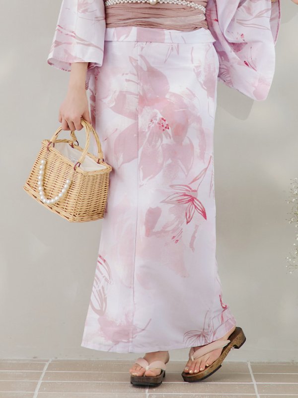 画像23: 【即日発送】ニュアンスピンクフラワー浴衣  【浴衣３点セット 浴衣/帯/下駄】[YMT]